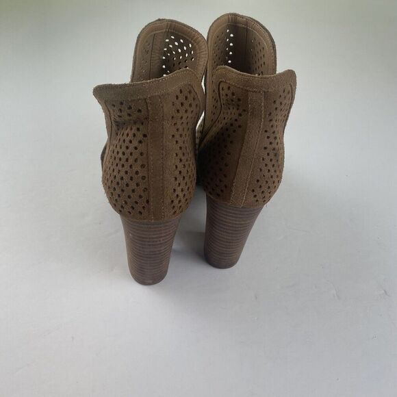 Lucky Brand Women Leather Upper Open Toe High Heel Ankle Booties Size 9 W/39 - Picture 5 of 16